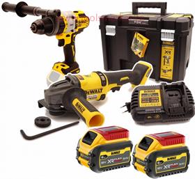 DeWALT DCK2016T2T Combo sada 2 DCD999 + DCG418 + (54V/2x6,0Ah/nabíječka DCB115) T-stak box