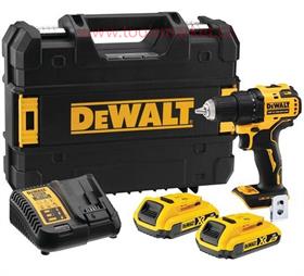 DeWALT DCD708D2T Aku bezuhlíková vrtačka (65Nm/18V/2x2,0Ah) kufr Tstak