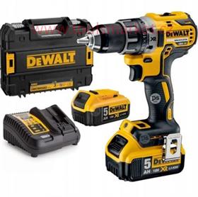 DeWALT DCD796P2 Bezuhlíková příklepová vrtačka XR (70Nm/18V/2x5,0 Ah) kufr Tstak